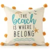 The Beach is Where I Belong Indoor/Outdoor Pillow