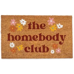 The Homebody Club Floral Coir Doormat