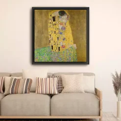 The Kiss Framed Canvas Art Print, 40x40 in.