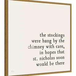 The Stockings Were Hung Framed Canvas Art Print
