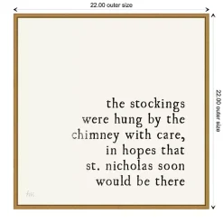 The Stockings Were Hung Framed Canvas Art Print
