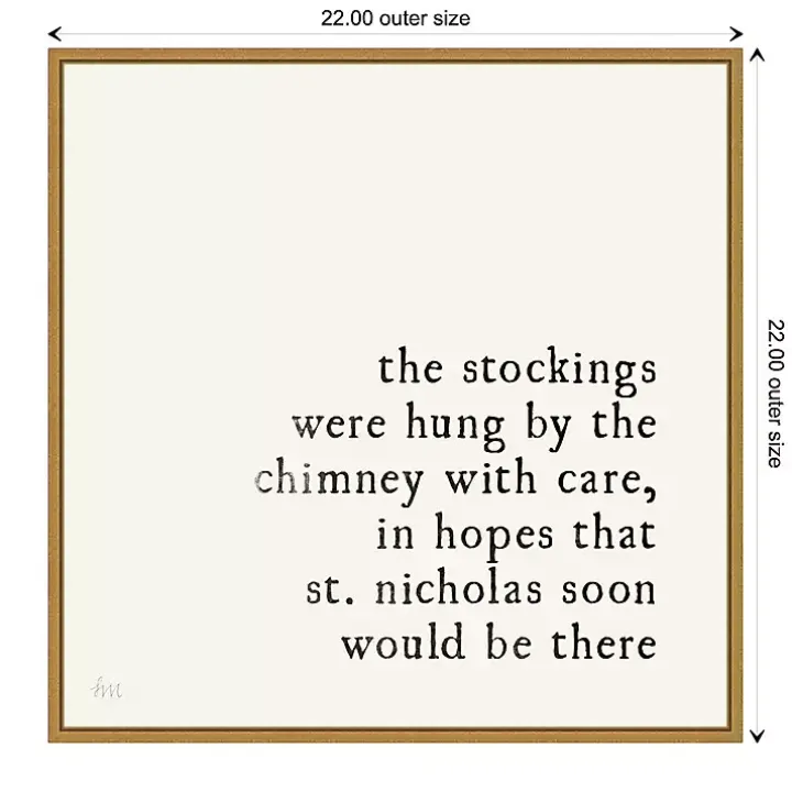 The Stockings Were Hung Framed Canvas Art Print