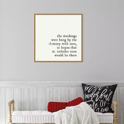 The Stockings Were Hung Framed Canvas Art Print