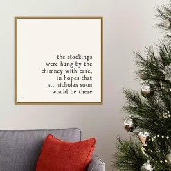 The Stockings Were Hung Framed Canvas Art Print