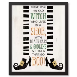 There Was An Old Witch Halloween Plaque