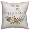 This Is Our Happy Place Floral Pillow