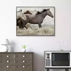 Thunder Ridge Distressed Framed Canvas Art Print