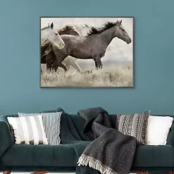 Thunder Ridge Distressed Framed Canvas Art Print