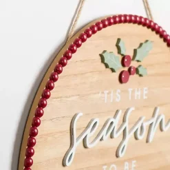 Tis the Season to be Jolly Round Wall Plaque