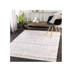 Toasted Brown Abstract Diamond Area Rug, 7x10