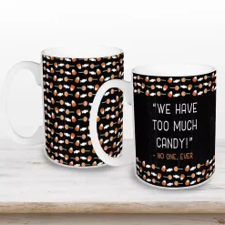 Too Much Candy Halloween Mugs, Set of 2