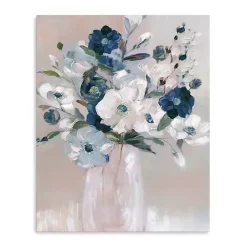 Touch of Teal Bouquet Canvas Art Print, 16x20 in.
