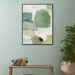 Tranquil Green Framed Canvas Art Print