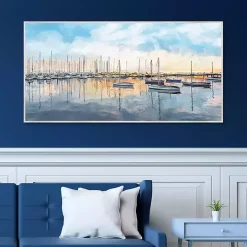 Tranquil Harbor Framed Canvas Art Print