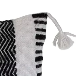 Tribal Stripe Tassel Outdoor Lumbar Pillow