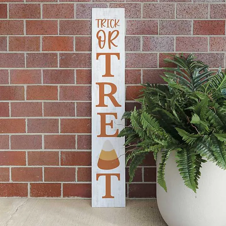 Trick or Treat Candy Corn Halloween Porch Board