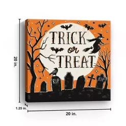 Trick or Treat Graveyard Canvas Art Print