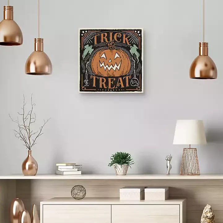 Trick or Treat Jack O' Lantern Canvas Art Print