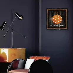 Trick or Treat Polka Dot Pumpkin Canvas Art Print