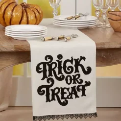 Trick Or Treat Pom Pom Halloween Table Runner