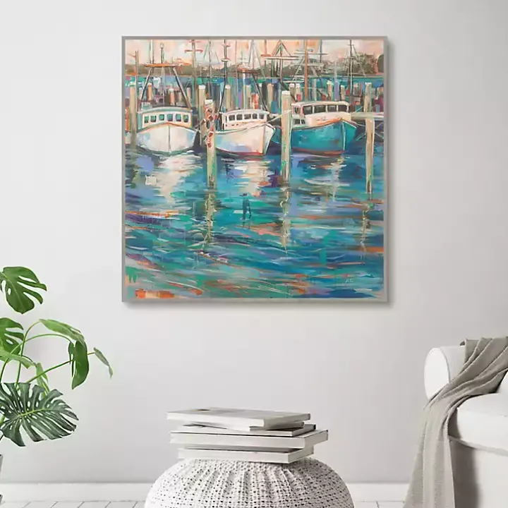 Trio Light Framed Canvas Art Print