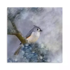 Tufted Titmouse Bird Canvas Art Print