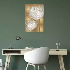 Tulips on Gold Canvas Art Print