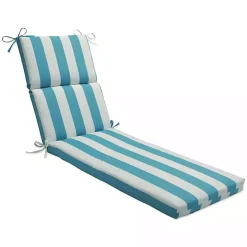 Turquoise Cabana Stripes Outoor Chaise Cushion