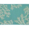 Turquoise Coral Indoor/Outdoor Rug, 2x3