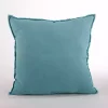 Turquoise Fringed Edge Pillow