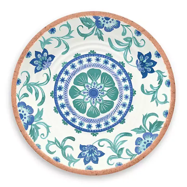 Turquoise Melamine Rio Salad Plates, Set of 6