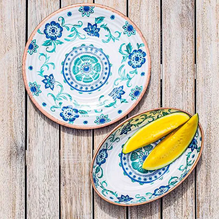 Turquoise Melamine Rio Serving Platter