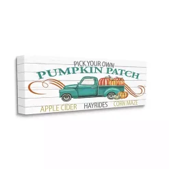 Turquoise Pumpkin Truck Canvas Wall Art