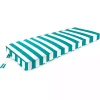 Turquoise Striped Outdoor Settee Cushion