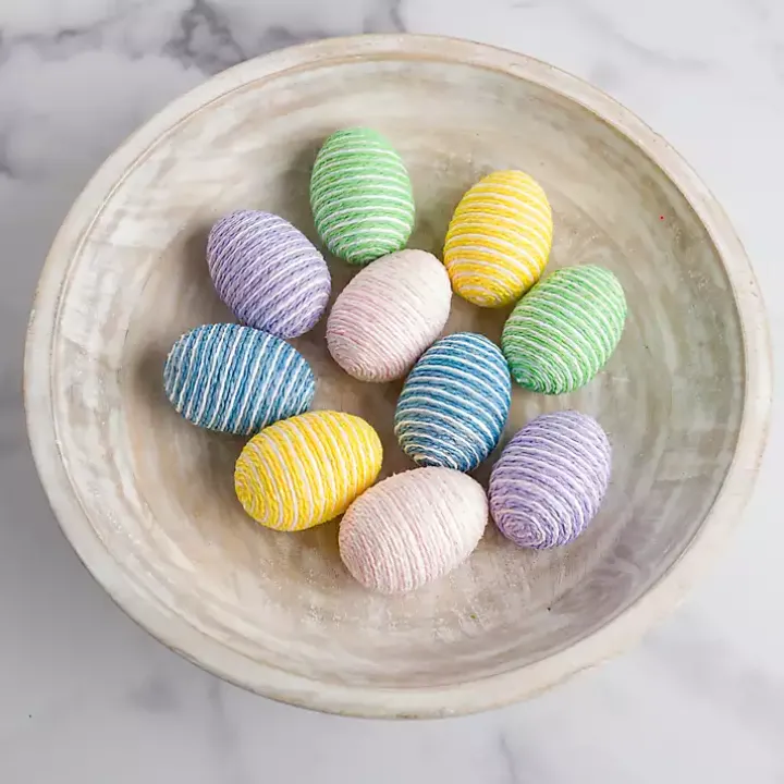 Tweed Striped Easter Eggs Bowl Filler