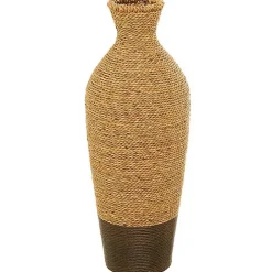 Two-Toned Natural Seagrass Floor Vase, 28 in.