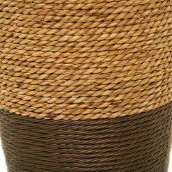 Two-Toned Natural Seagrass Floor Vase, 28 in.