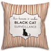 Under Black Cat Surveillance Pillow