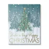 Very Happy Christmas Tree Canvas Wall Plaque