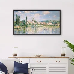 Vetheuil in Summer Framed Canvas Art Print