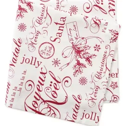 Vintage Christmas Print Napkins, Set of 6