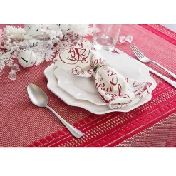 Vintage Christmas Print Napkins, Set of 6