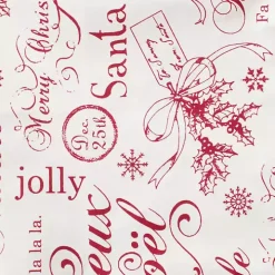 Vintage Christmas Print Napkins, Set of 6