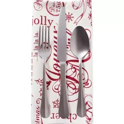 Vintage Christmas Print Napkins, Set of 6