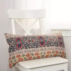 Vintage Prints Cotton Lumbar Pillow