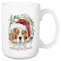 Waiting for Santa Paws Mugs, Set of 2