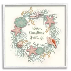 Warm Christmas Greetings Coastal Wall Plaque