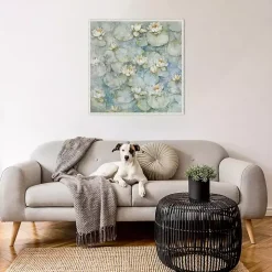 Water Lilies Framed Canvas Art Print