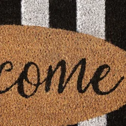 Welcome Cabana Stripe Coir Doormat