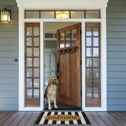 Welcome Cabana Stripe Coir Doormat